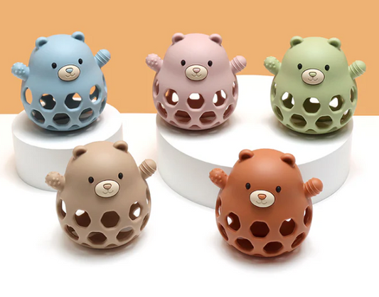 Balle ours silicone - rouille