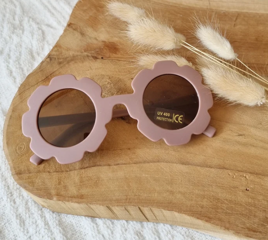 Lunettes de soleil Fleurs vieux rose