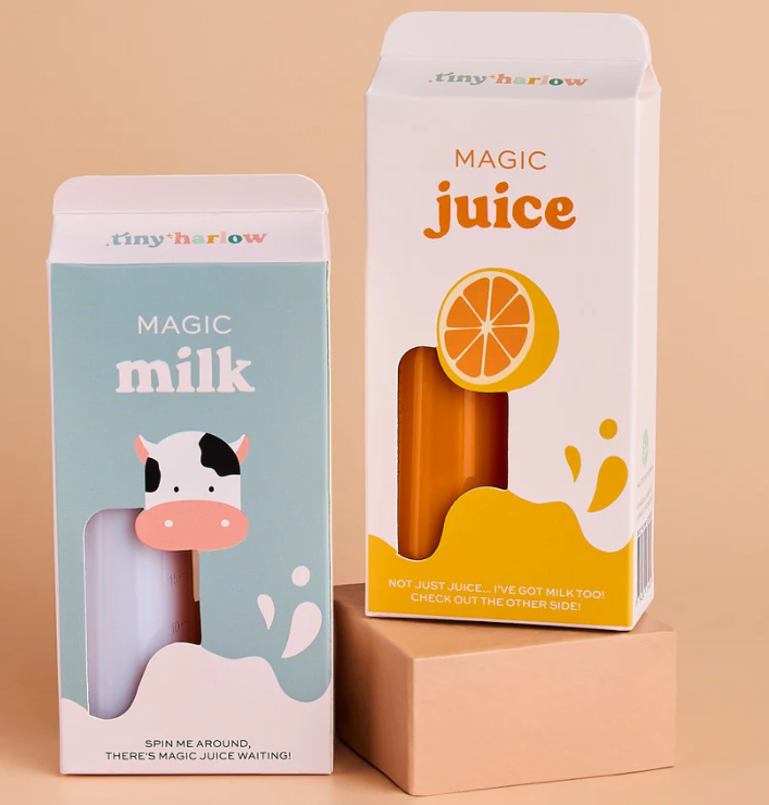 Duo de biberons magiques - lait et jus de fruit