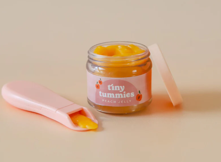 Petit pot de nourriture des poupées - pêche