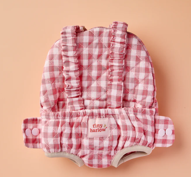Porte bébé Vichy rose