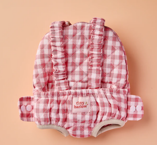 Porte bébé Vichy rose