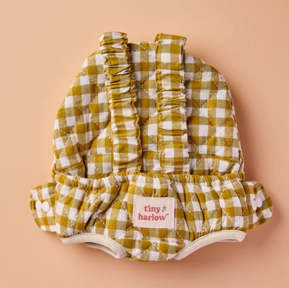 Porte bébé Vichy moutarde