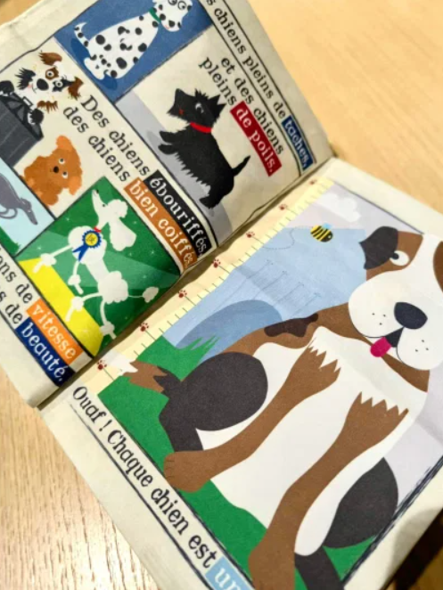 Mon petit journal en tissus "Les chiens"