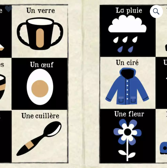 Mon petit journal en tissus "Mon imagier noir et blanc"