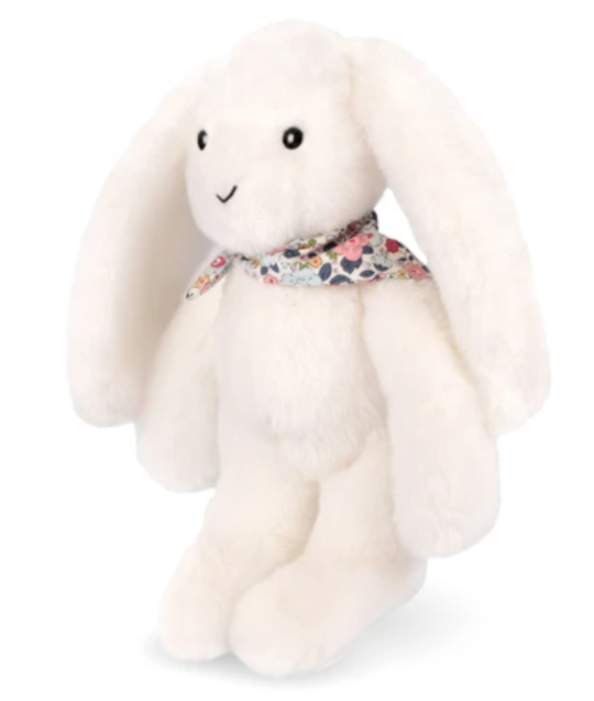 Peluche lapin blanc 25 cm - Lapin Fleurette