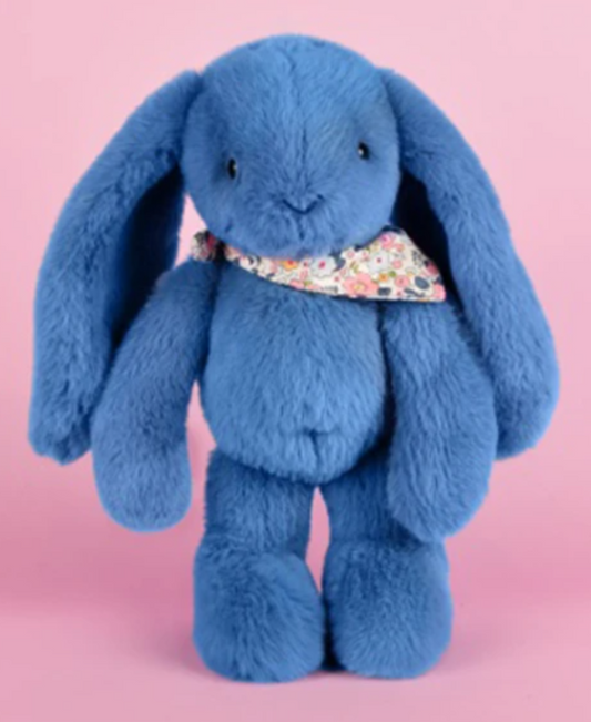 Peluche lapin Bleu 35 cm - Lapin Fleurette