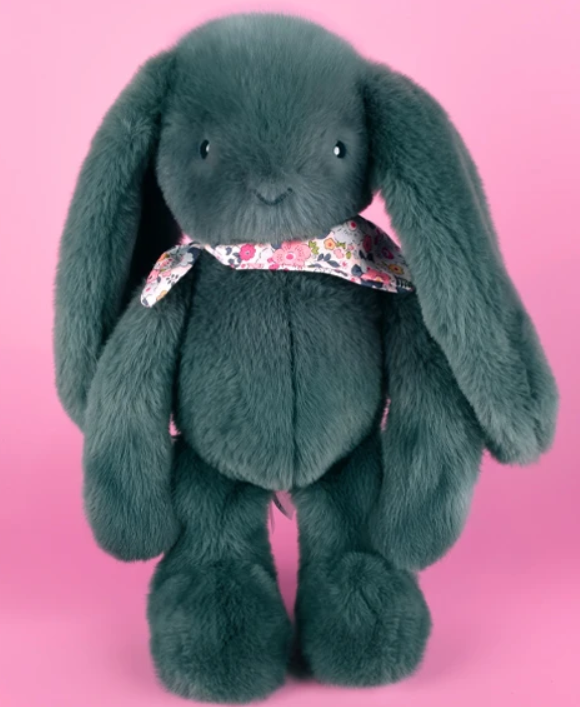 Peluche lapin Vert 35 cm - Lapin Fleurette