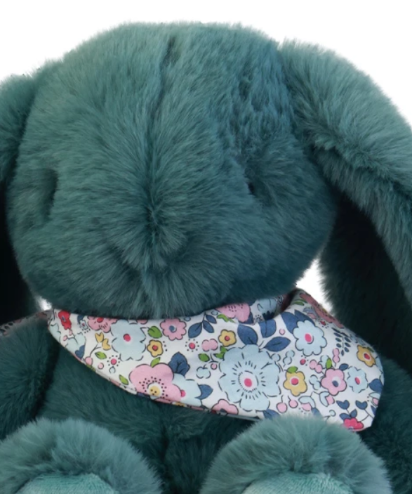 Peluche lapin Vert 35 cm - Lapin Fleurette