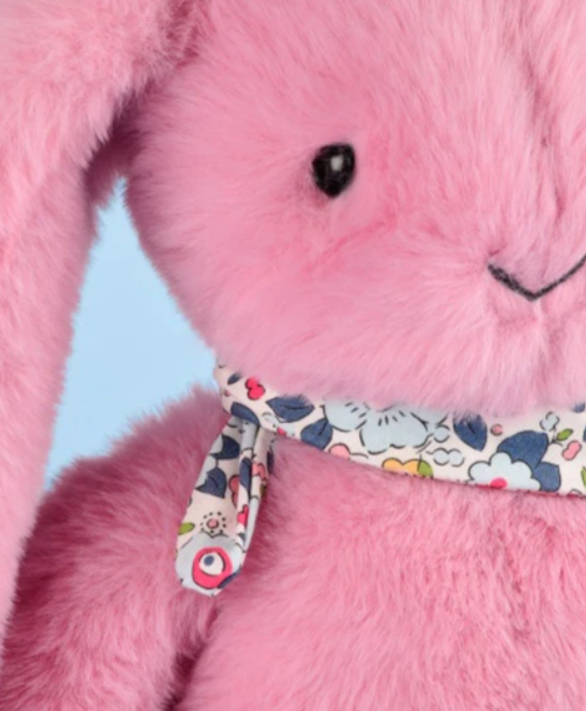 Peluche lapin Rose 35 cm - Lapin Fleurette