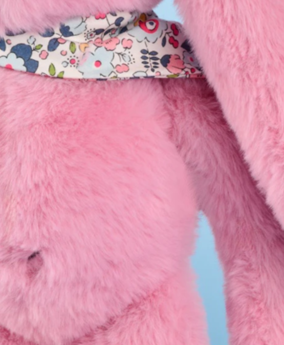 Peluche lapin Rose 35 cm - Lapin Fleurette