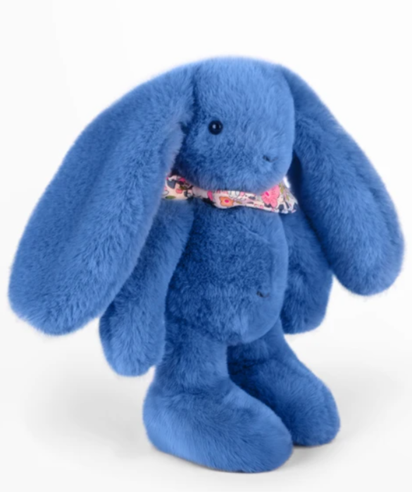 Peluche lapin bleu 25 cm - Lapin Fleurette