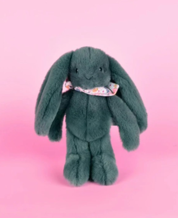Peluche lapin vert 25 cm - Lapin Fleurette