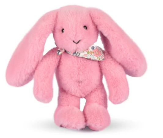 Peluche lapin rose 25 cm - Lapin Fleurette