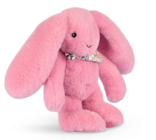 Peluche lapin rose 25 cm - Lapin Fleurette