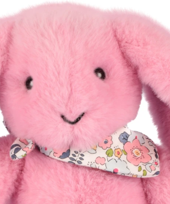 Peluche lapin rose 25 cm - Lapin Fleurette