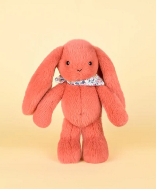 Peluche lapin orange 25 cm - Lapin Fleurette
