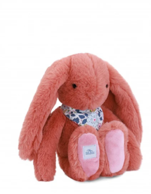 Peluche lapin orange 25 cm - Lapin Fleurette