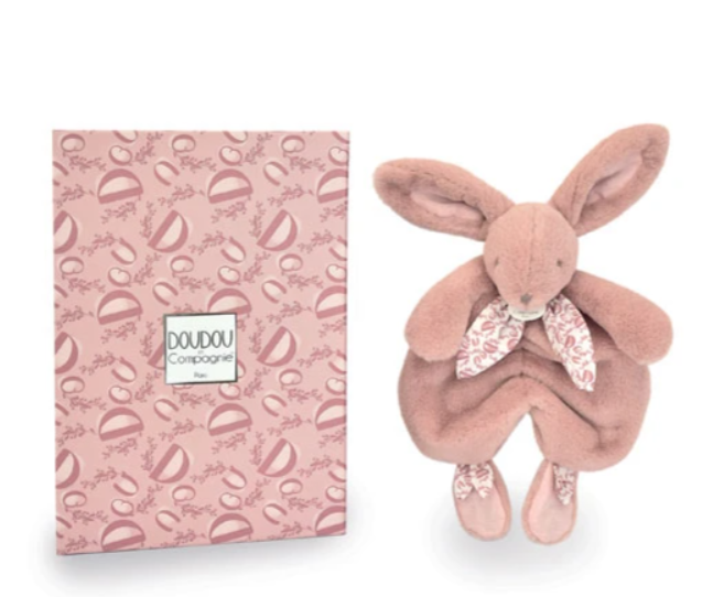 Lapin DOUDOU® - Doudou lapin Rose poudré - 29 cm