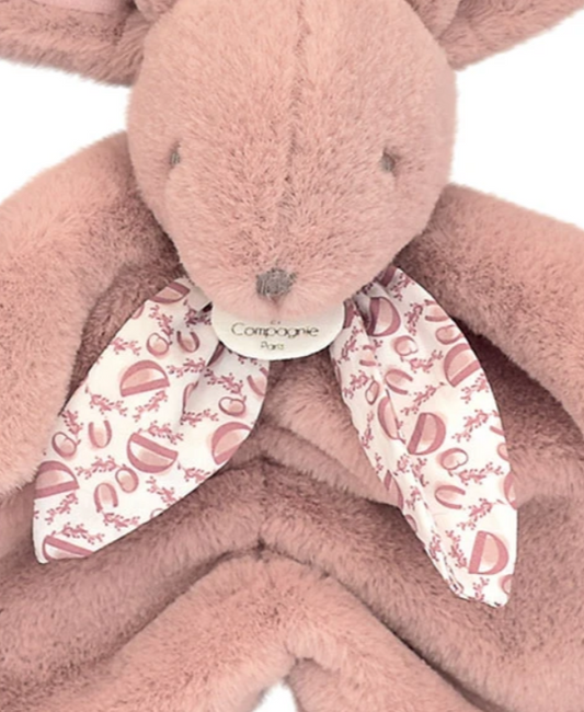 Lapin DOUDOU® - Doudou lapin Rose poudré - 29 cm