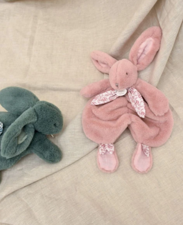 Lapin DOUDOU® - Doudou lapin Rose poudré - 29 cm