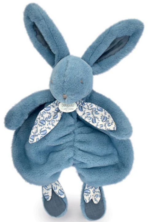 Lapin DOUDOU® - Doudou lapin bleu - 29 cm