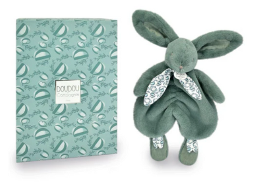 Lapin DOUDOU® - Doudou lapin vert- 29 cm