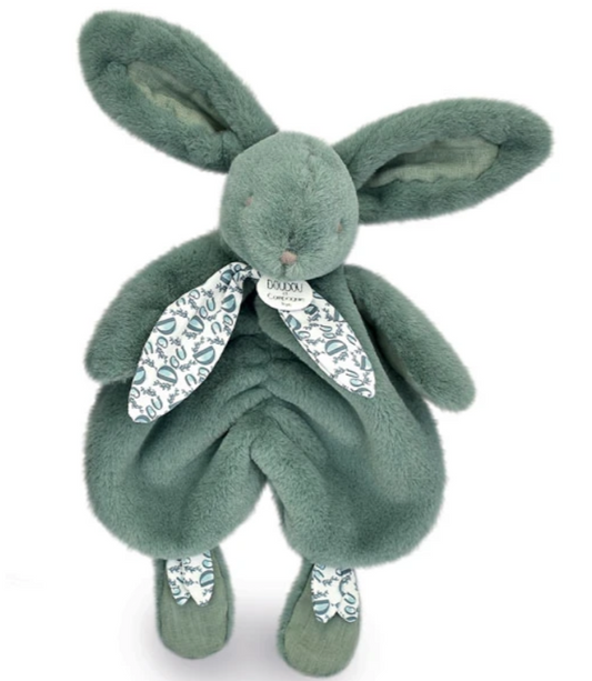 Lapin DOUDOU® - Doudou lapin vert- 29 cm