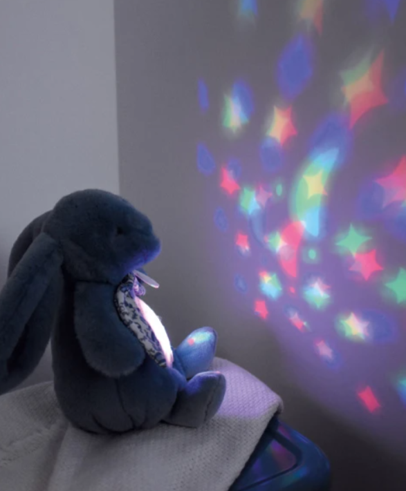 Veilleuse Lapin Musicale Projection mur avec chansons Douces - Rose poudré