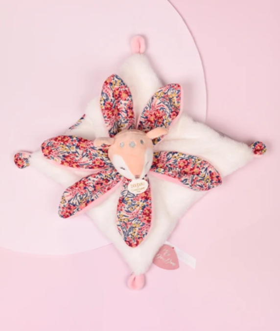 Doudou Faon blanc avec pétales - BOH'AIME