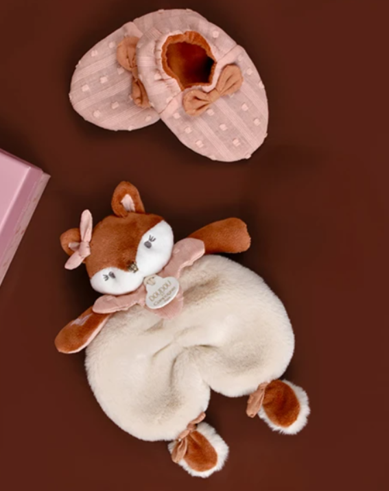 Coffret Cadeau naissance Mina - Doudou et chaussons