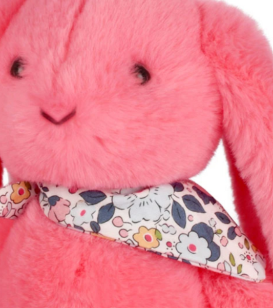 Peluche Lapin corail– 25 cm - Lapin Fleurette