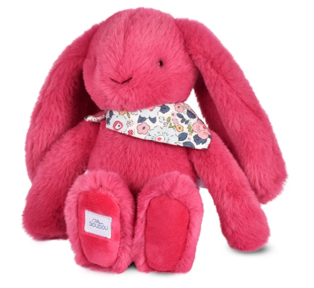 Peluche lapin Rose fuchsia - 25cm - Lapin Fleurette