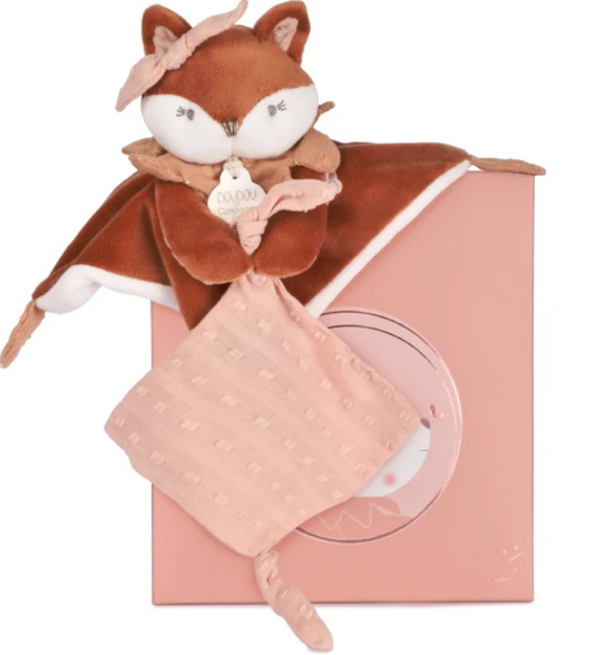 Doudou attache sucette Renard Mina - 20 cm