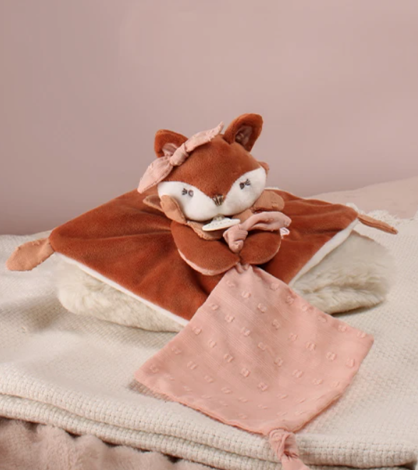 Doudou attache sucette Renard Mina - 20 cm