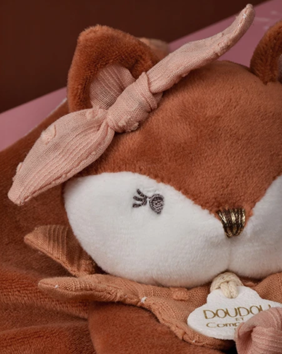 Doudou attache sucette Renard Mina - 20 cm