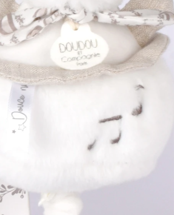 Lapin DOUDOU® - boite à musique lapin - 20 cm - Blanc
