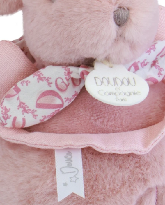 Lapin DOUDOU® - boite à musique lapin - 20 cm - Rose