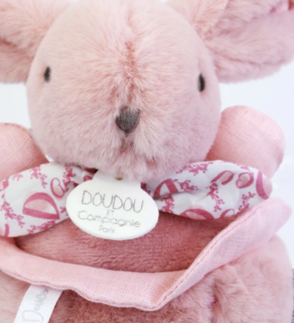 Lapin DOUDOU® - boite à musique lapin - 20 cm - Rose