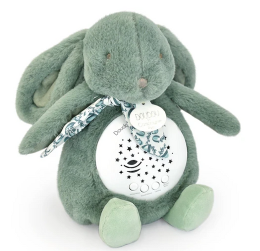 Veilleuse Lapin Musicale Projection mur avec chansons Douces - Vert