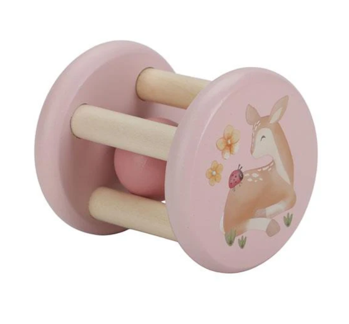 Hochet rouleau - Rose - Fairy Garden