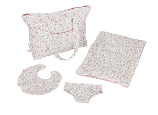 Sac à langer pour poupée – Multicolore – Fleurs douces