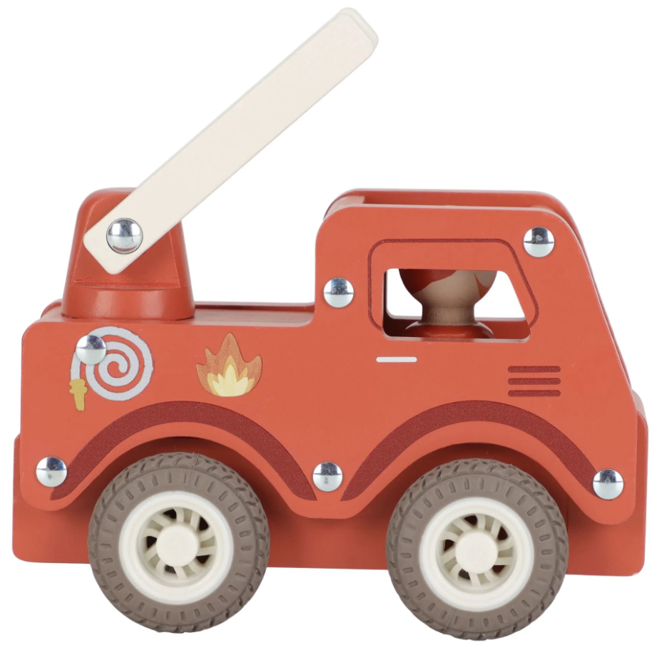 Camion de pompiers 1er Age en bois