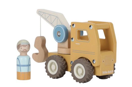 Camion grue en bois
