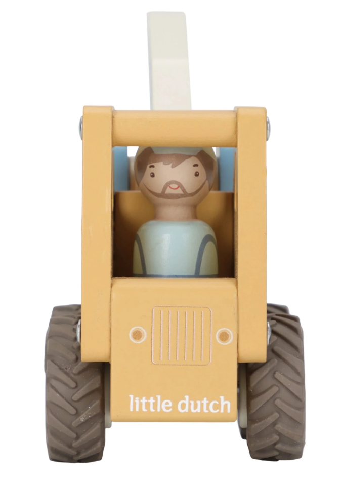 Camion grue en bois