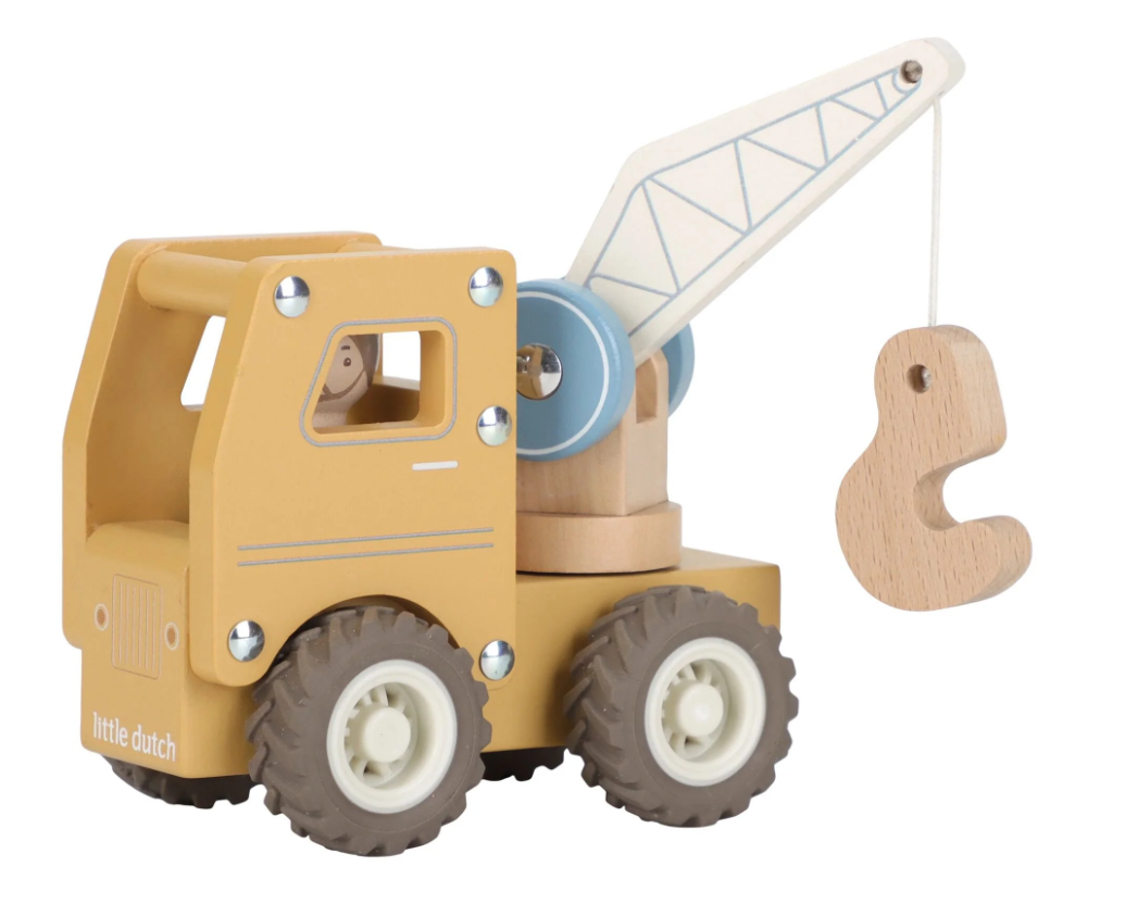 Camion grue en bois