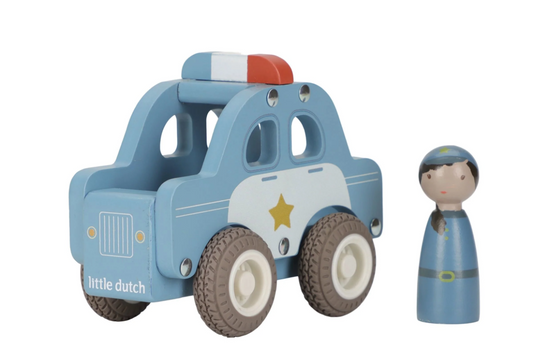 Voiture de police en bois