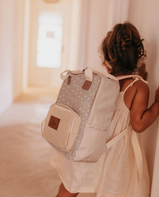 Sac à dos - cartable  "Petites marguerites"