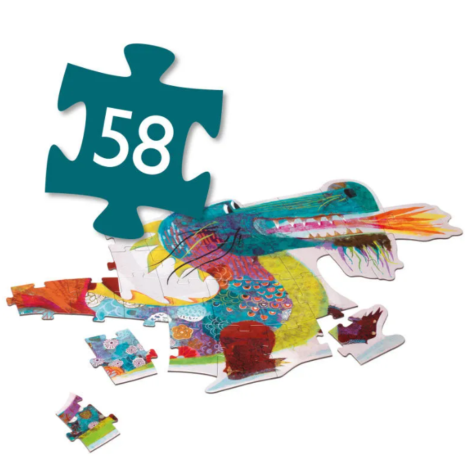 Puzzle - Léon le dragon - 58 pièces