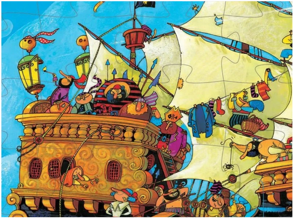 Puzzle - Le bateau de Barberousse - 54 pièces